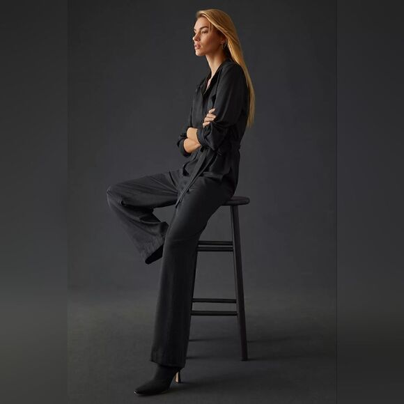 Anthropologie Tiny Carrie Long Sleeve Jumpsuit In Black Size Large NWT - Picture 4 of 6